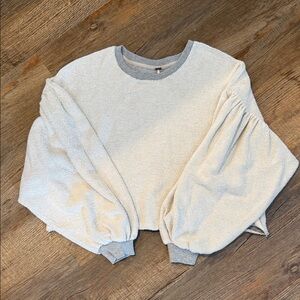 Free people oversized crop Cozy Sweatshirt